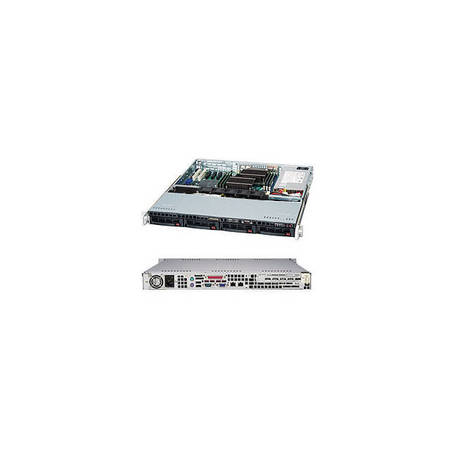 SUPERMICRO SuperChassis 520W 1U Rackmount Server Chassis (Black) CSE-813MFTQ-520CB